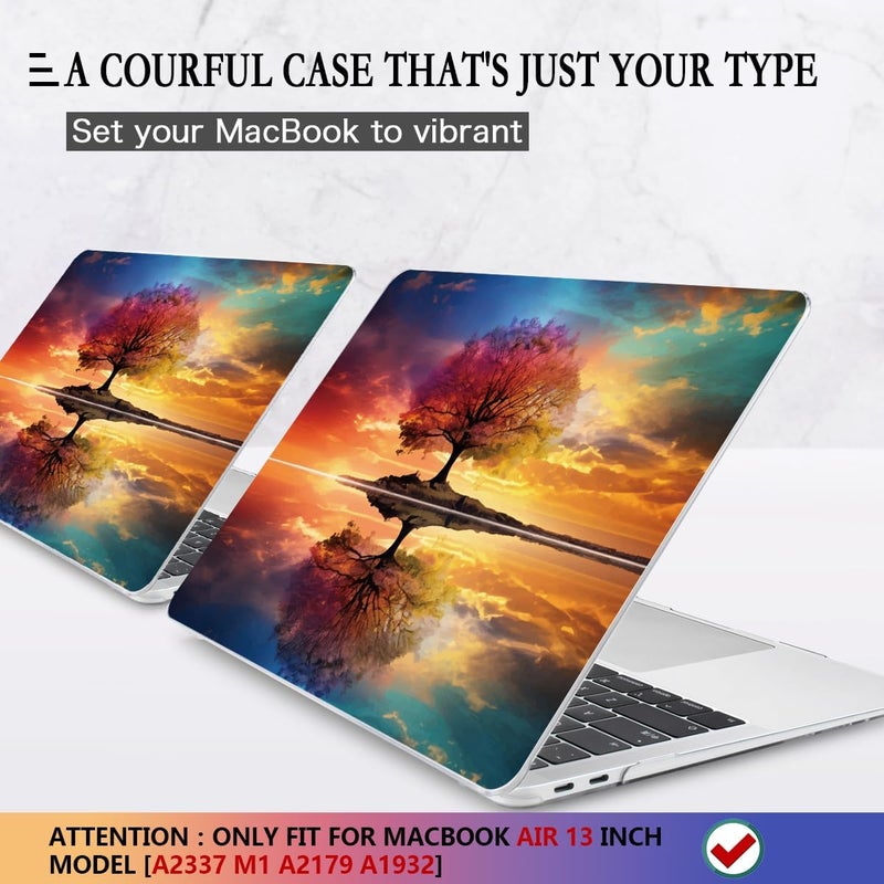 CISSOOK Compatible with MacBook Air 13 inch Case 2021, 2020-2018 Release Model M1 A2337 A2179 A1932, Protective Plastic Hard Shell Case Cover for MacBook Air 13-inch with Touch ID, Tree Landscape - Image 3